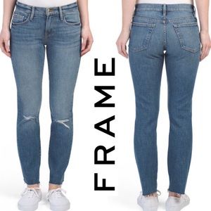FRAME LE BOY RAW HEM JEANS